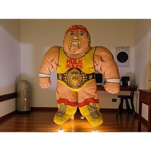 Vintage 1990 Hulk Rules Hogan Cushion Pillow Plush WWF Wrestling Buddies Tonka